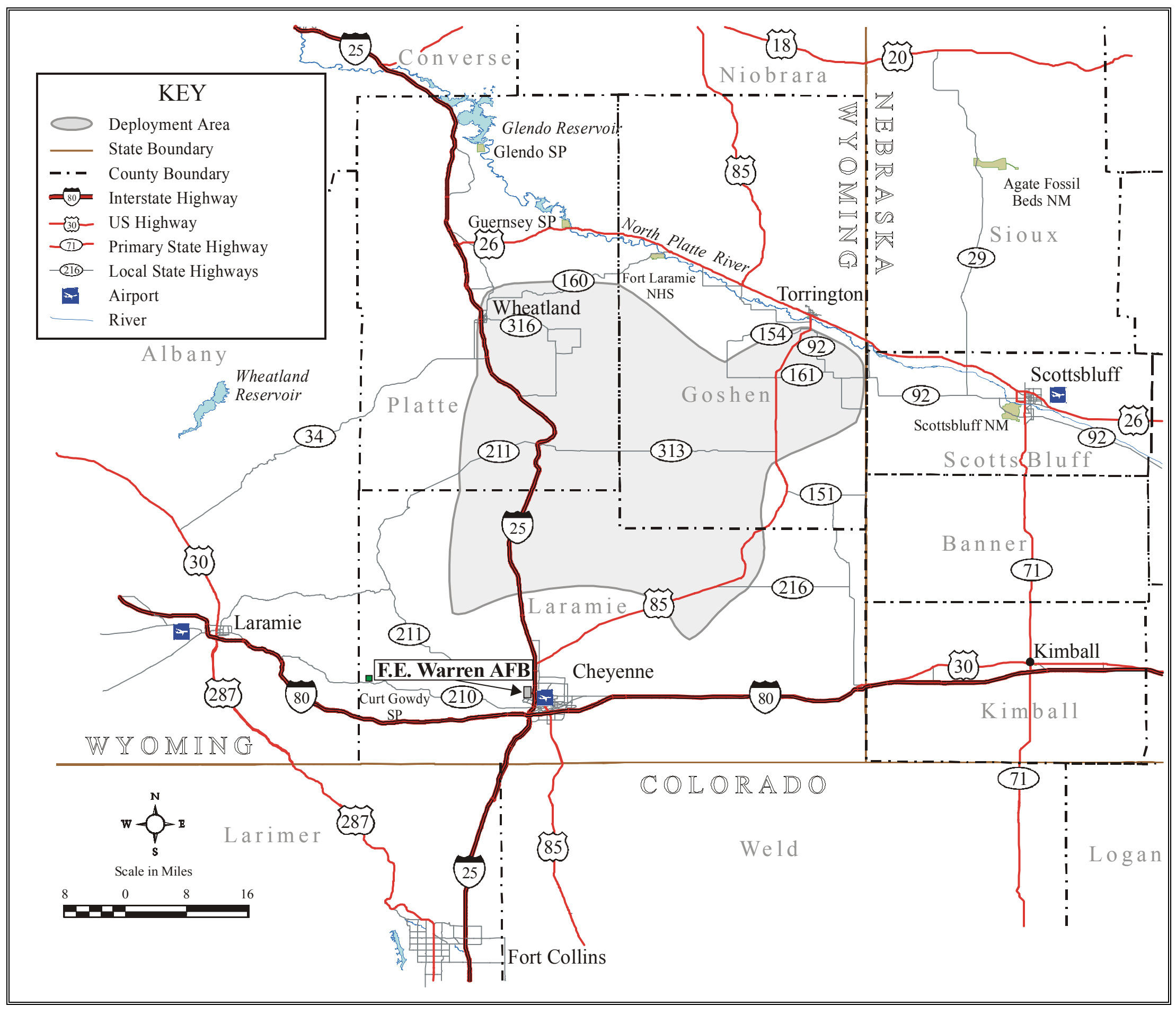 Map of Peacekeeper Deployment Area