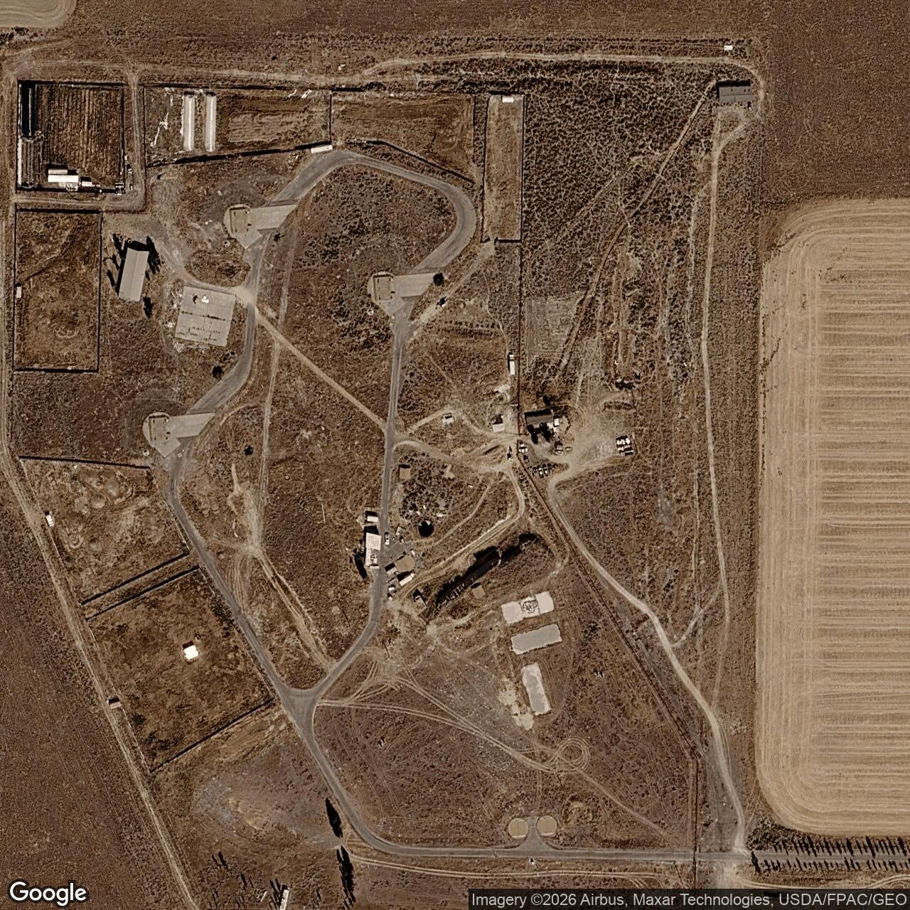 Current Google Satellite Image of Titan I 568-A Missile Silo Larson AFB Washington