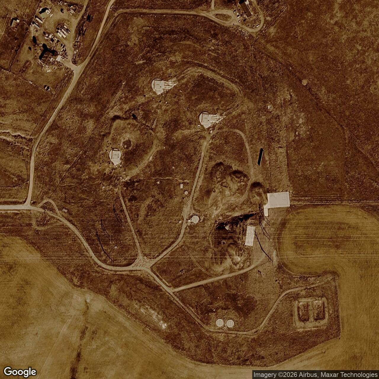 Current Google Satellite Image of Titan I 725-B Missile Silo Lowry AFB Colorado
