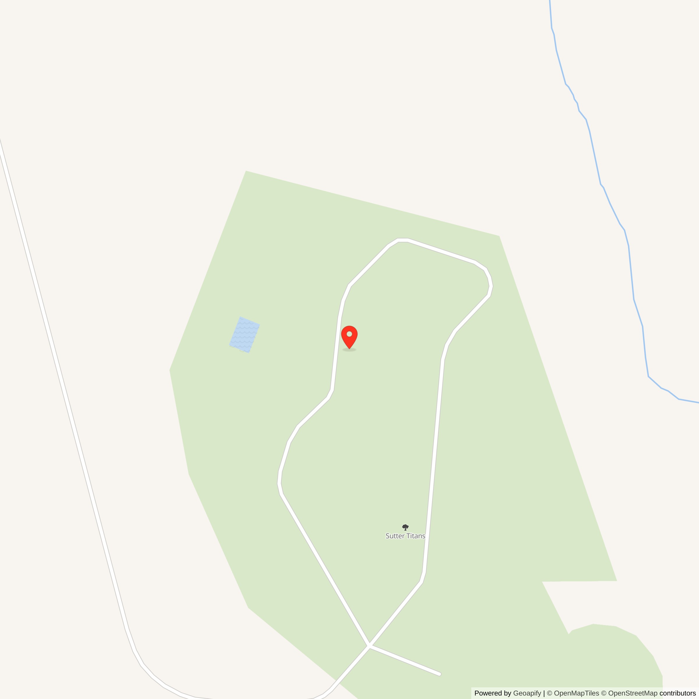 Map showing location of Titan I 851-B Missile Silo Beale AFB California