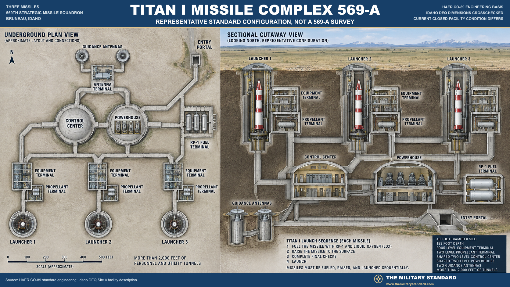 Representative standard Titan I layout for Complex 569-A