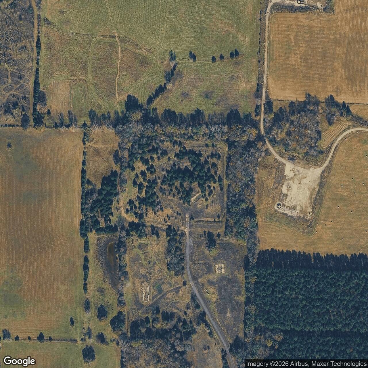 Current Google Satellite Image of Titan II 373-5 Missile Silo Little Rock AFB Arkansas
