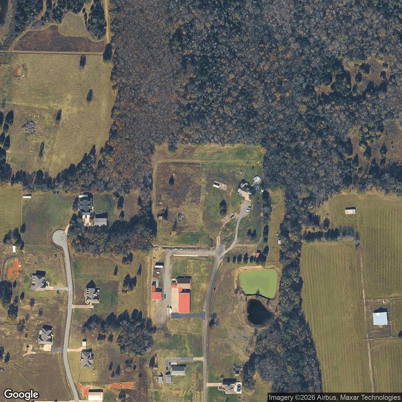 Current Google Satellite Image of Titan II 373-6 Missile Silo Little Rock AFB Arkansas