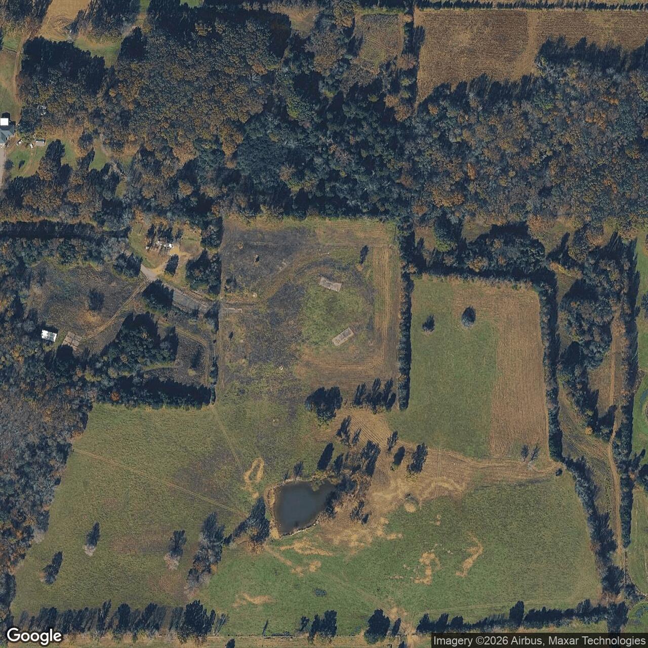 Current Google Satellite Image of Titan II 373-8 Missile Silo Little Rock AFB Arkansas