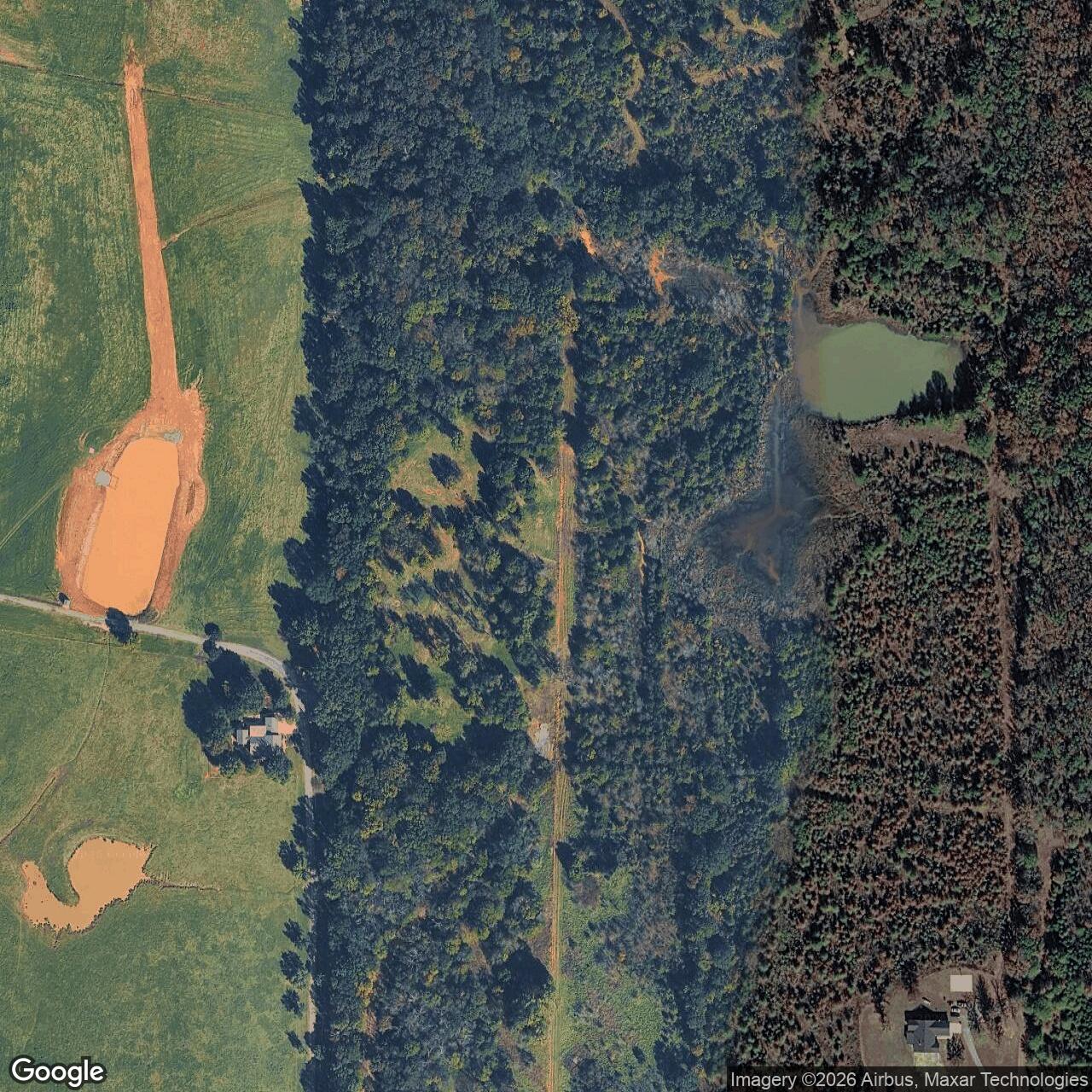 Current Google Satellite Image of Titan II 374-1 Missile Silo Little Rock AFB Arkansas