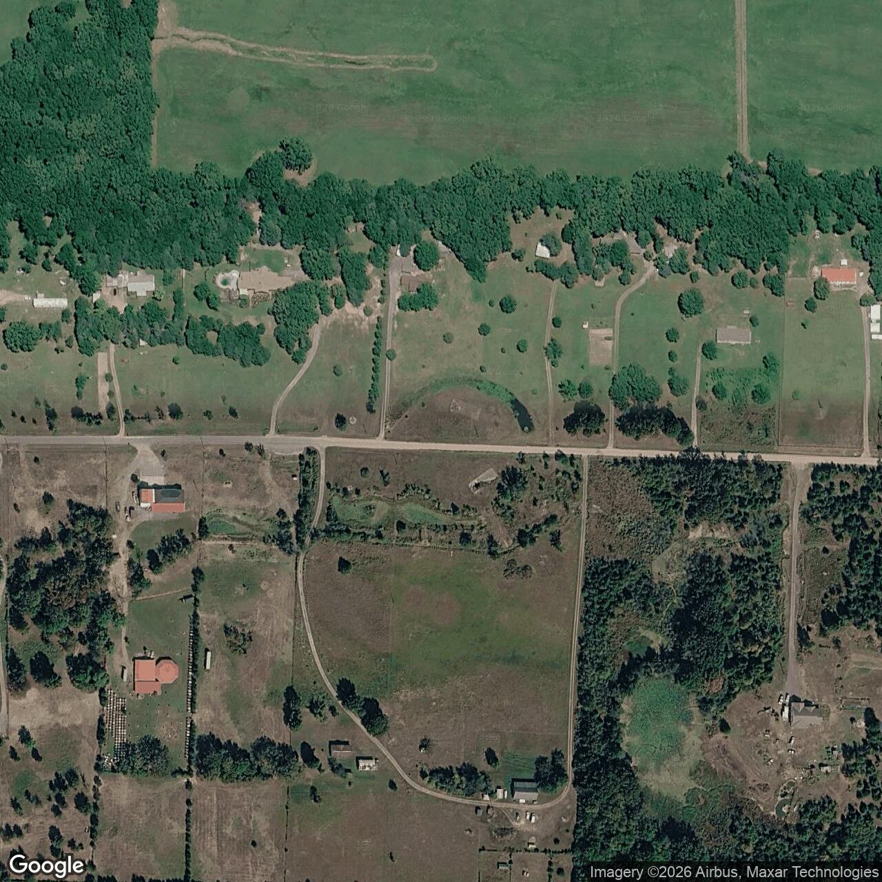 Current Google Satellite Image of Titan II 374-2 Missile Silo Little Rock AFB Arkansas