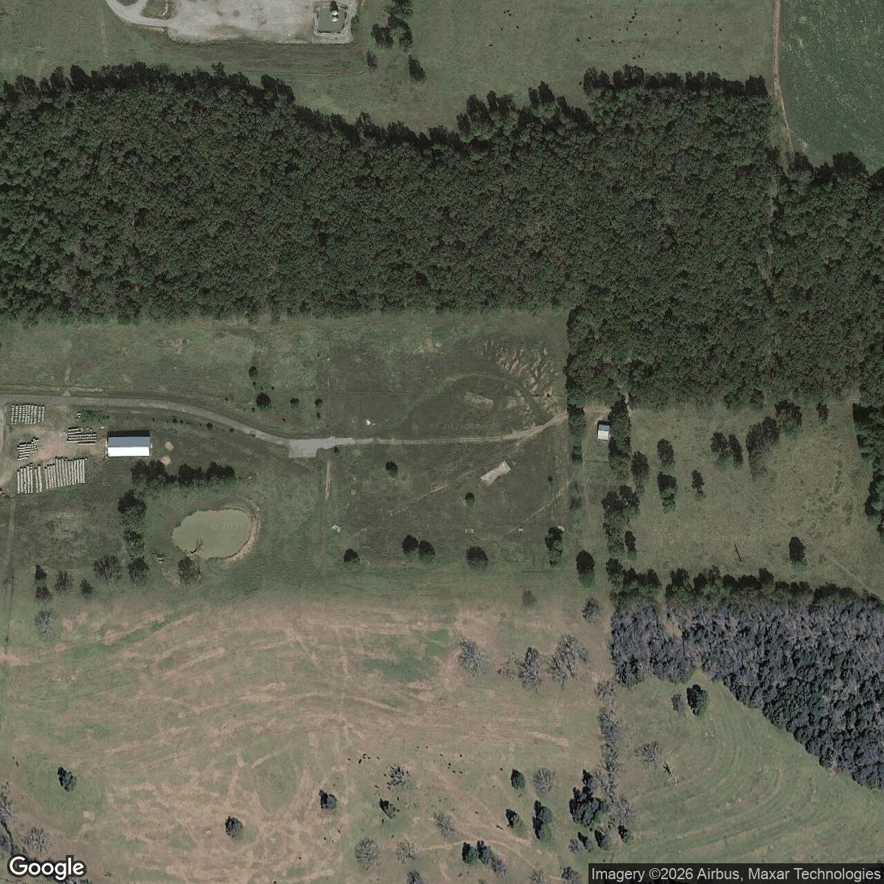 Current Google Satellite Image of Titan II 374-3 Missile Silo Little Rock AFB Arkansas