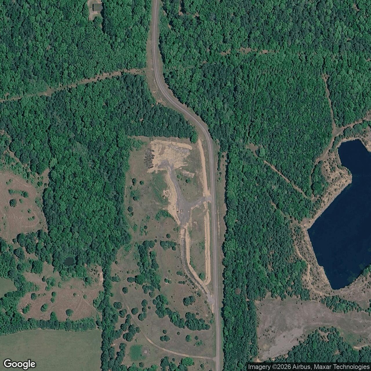 Current Google Satellite Image of Titan II 374-6 Missile Silo Little Rock AFB Arkansas