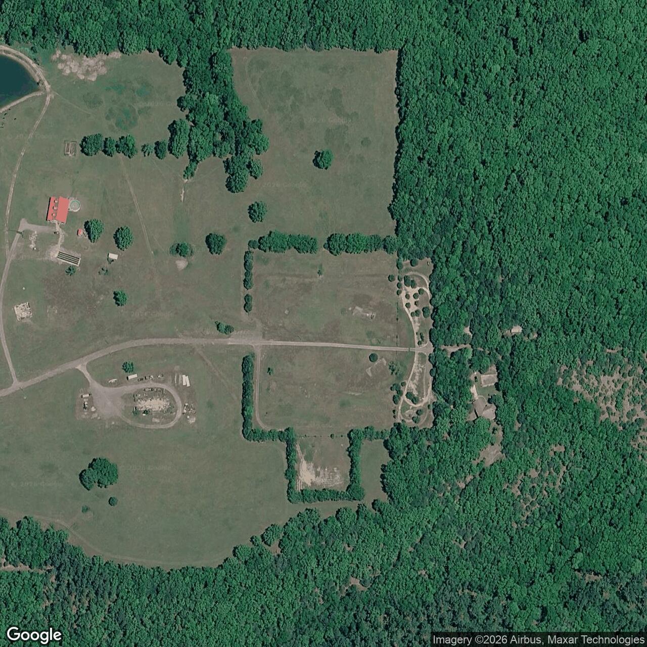 Current Google Satellite Image of Titan II 374-8 Missile Silo Little Rock AFB Arkansas