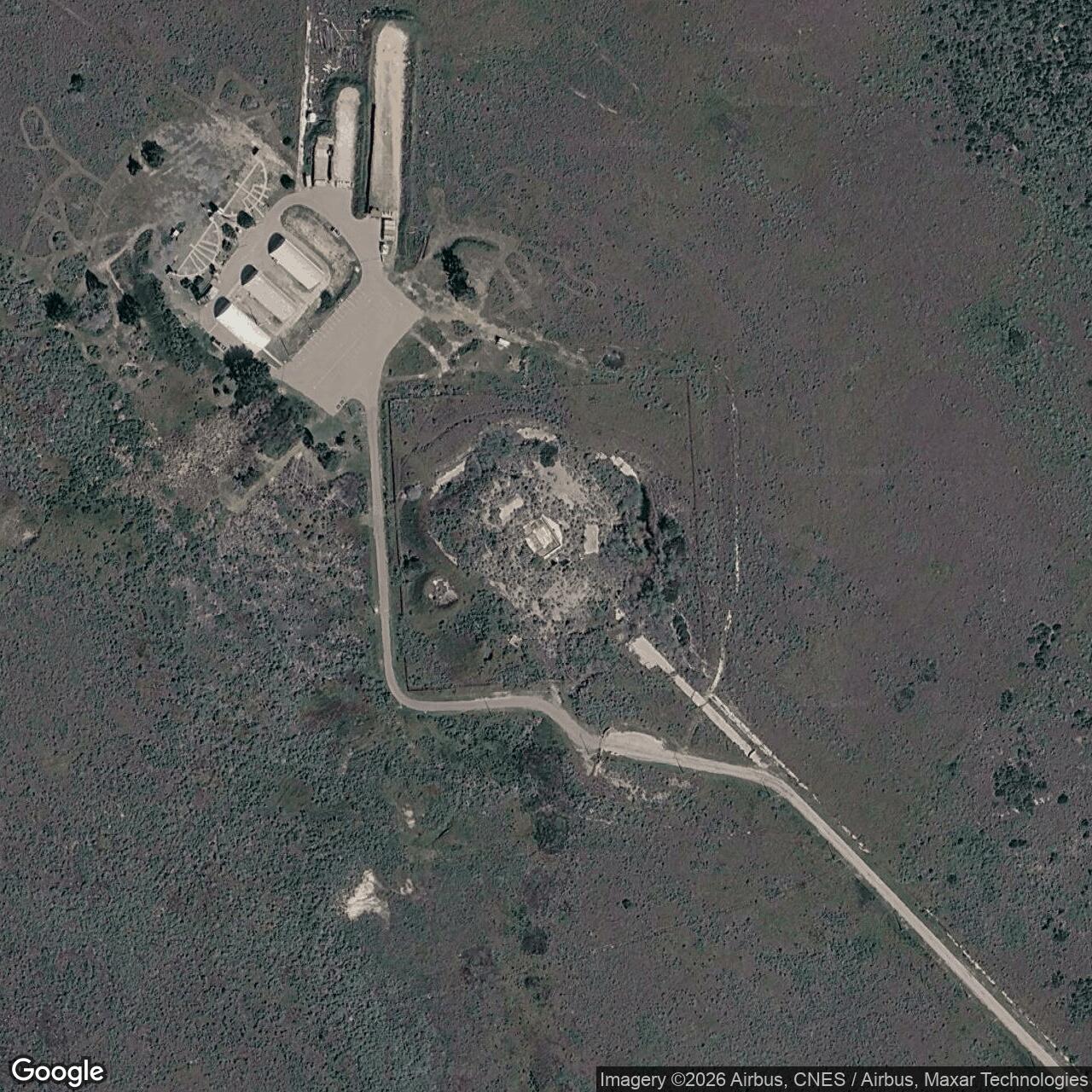 Current Google Satellite Image of Titan II 395-D Missile Silo Vandenberg AFB California