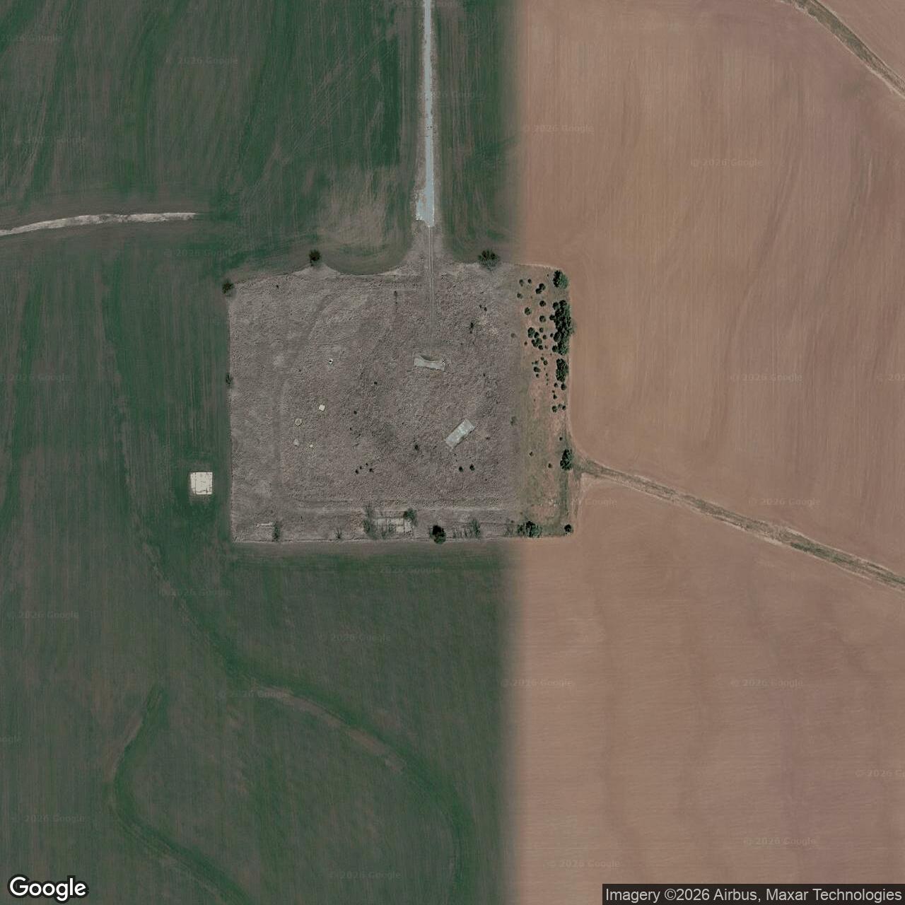 Current Google Satellite Image of Titan II 532-2 Missile Silo McConnell AFB Kansas