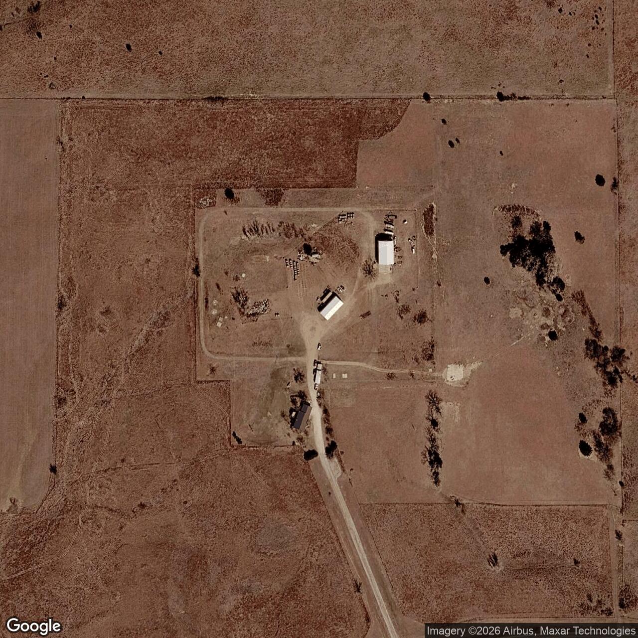 Current Google Satellite Image of Titan II 532-5 Missile Silo McConnell AFB Kansas