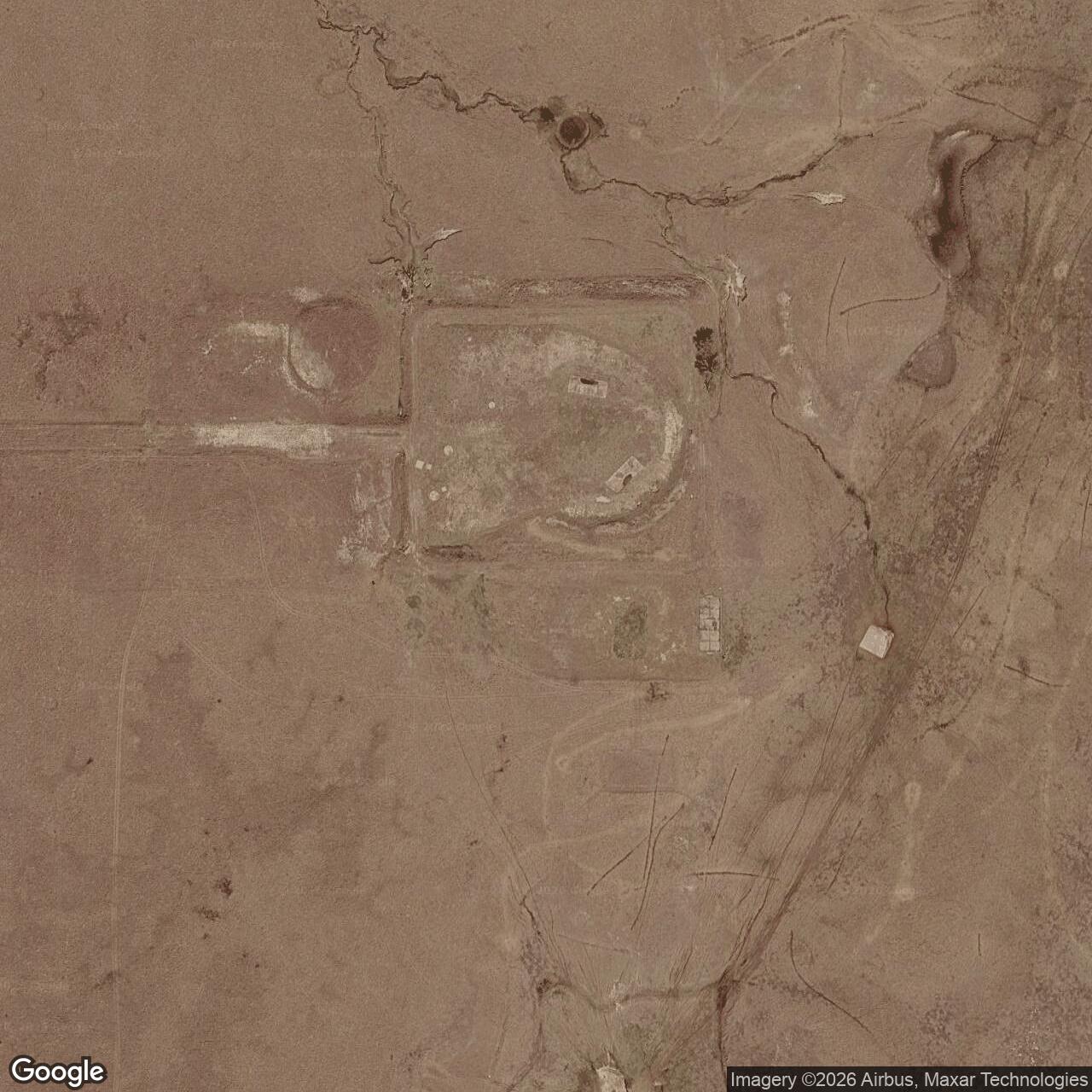 Current Google Satellite Image of Titan II 533-1 Missile Silo McConnell AFB Kansas