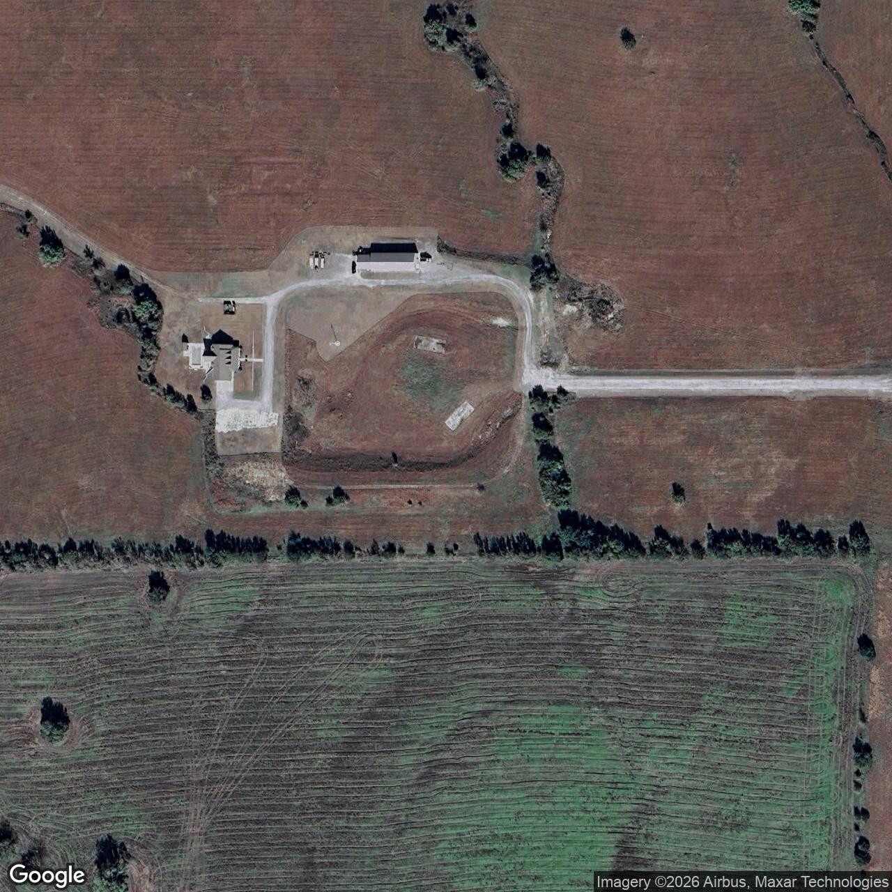 Current Google Satellite Image of Titan II 533-3 Missile Silo McConnell AFB Kansas