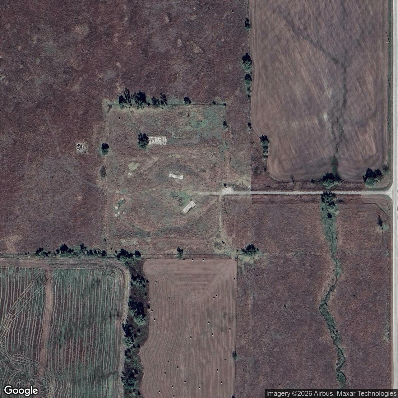 Current Google Satellite Image of Titan II 533-5 Missile Silo McConnell AFB Kansas