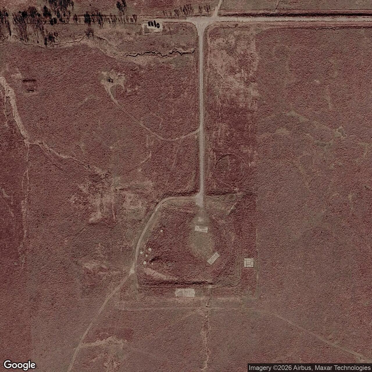 Current Google Satellite Image of Titan II 533-6 Missile Silo McConnell AFB Kansas