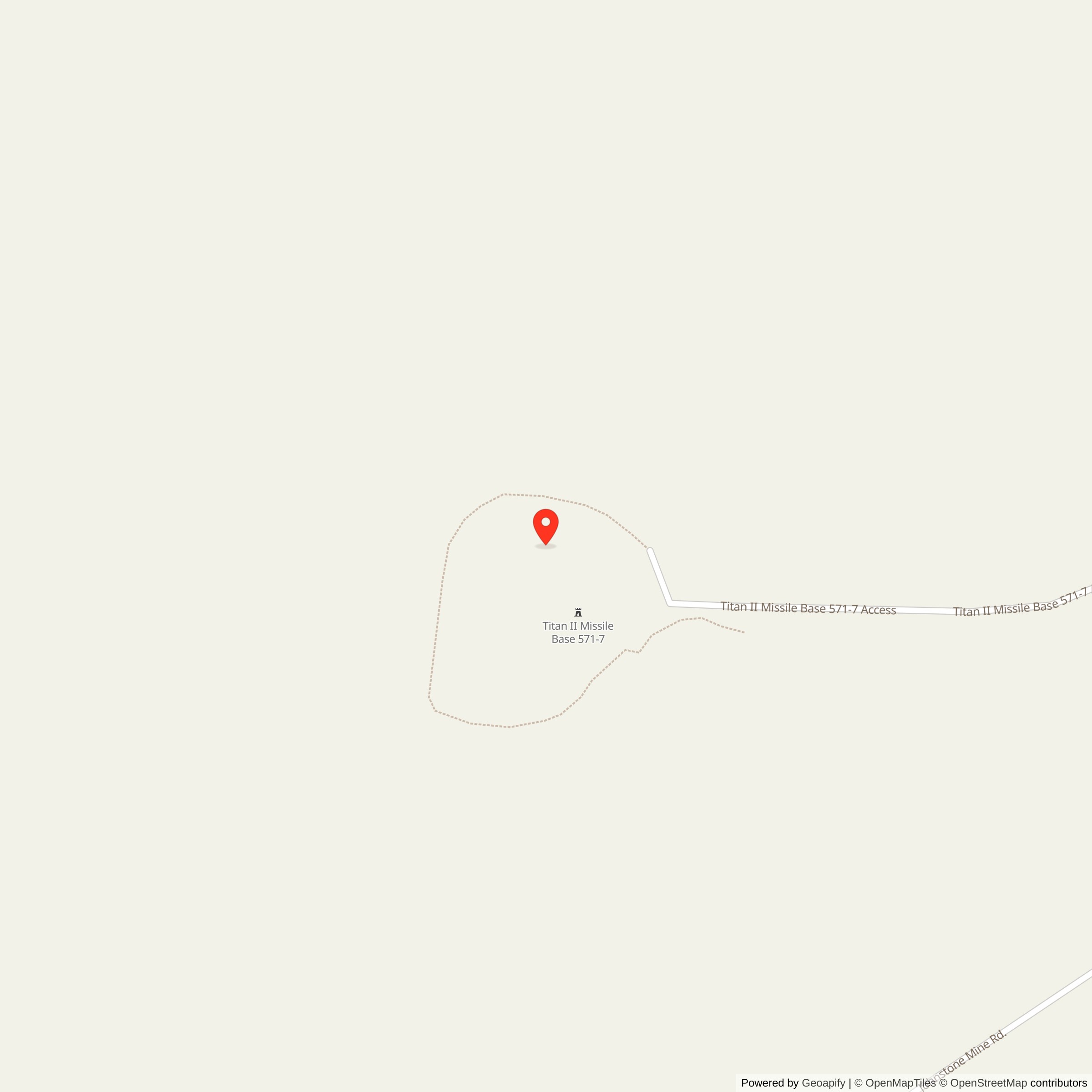 Map showing location of Titan II 570-3 Missile Silo Davis-Monthan AFB Arizona<