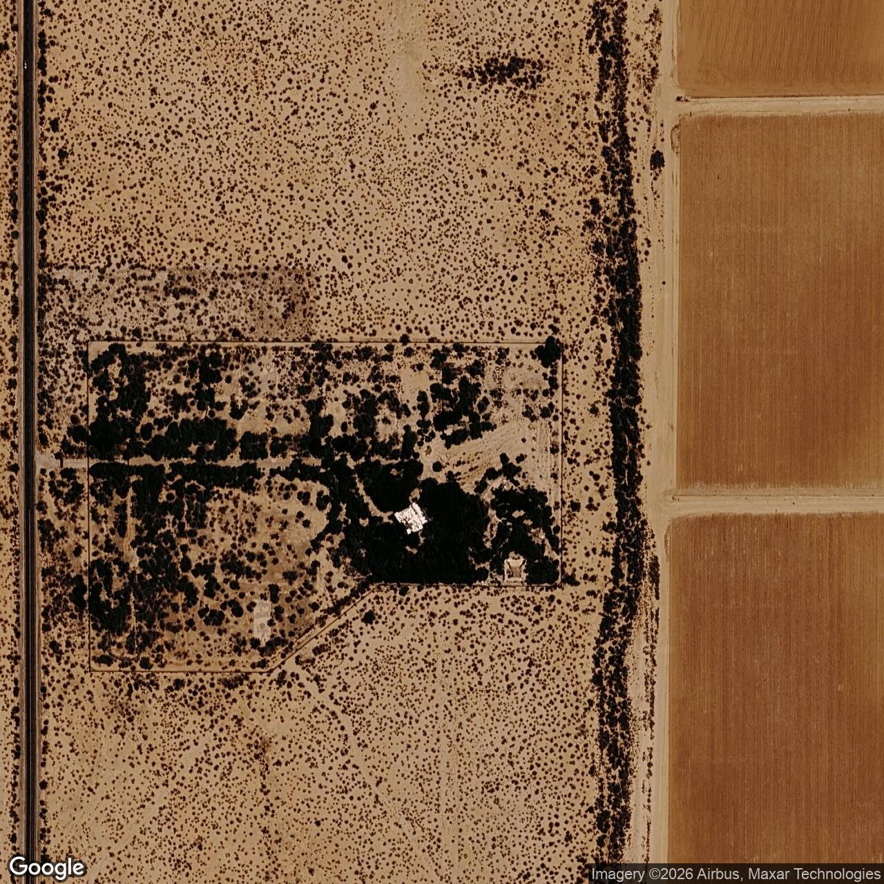 Current Google Satellite Image of Titan II 570-4 Missile Silo Davis-Monthan AFB Arizona