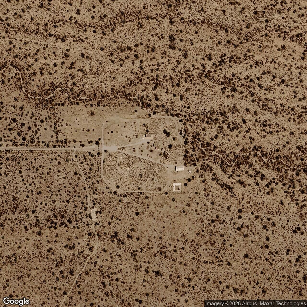 Current Google Satellite Image of Titan II 570-7 Missile Silo Davis-Monthan AFB Arizona