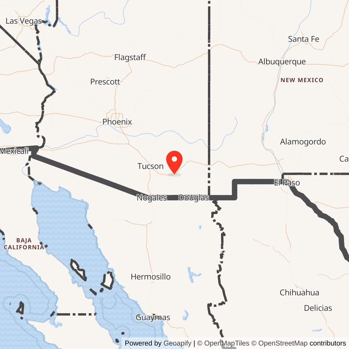 Map showing location of Titan II 571-1 Missile Silo Davis-Monthan AFB Arizona