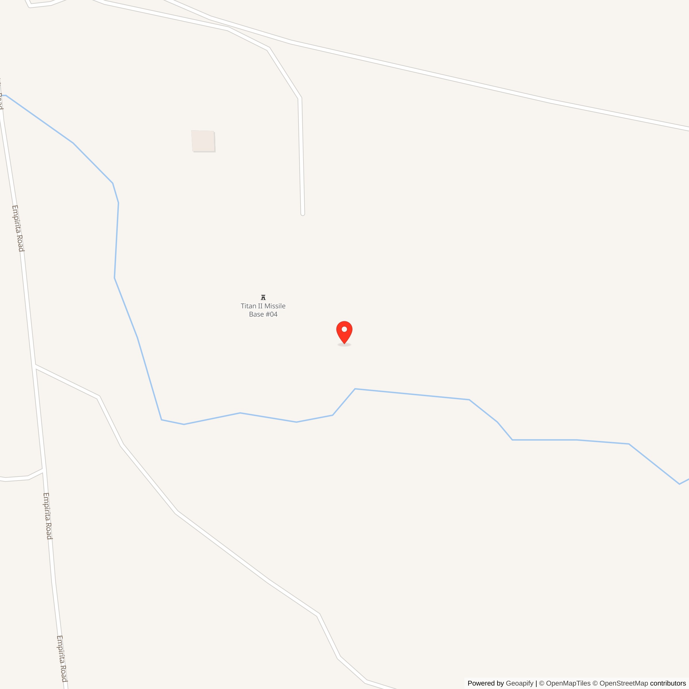 Map showing location of Titan II 571-3 Missile Silo Davis-Monthan AFB Arizona<