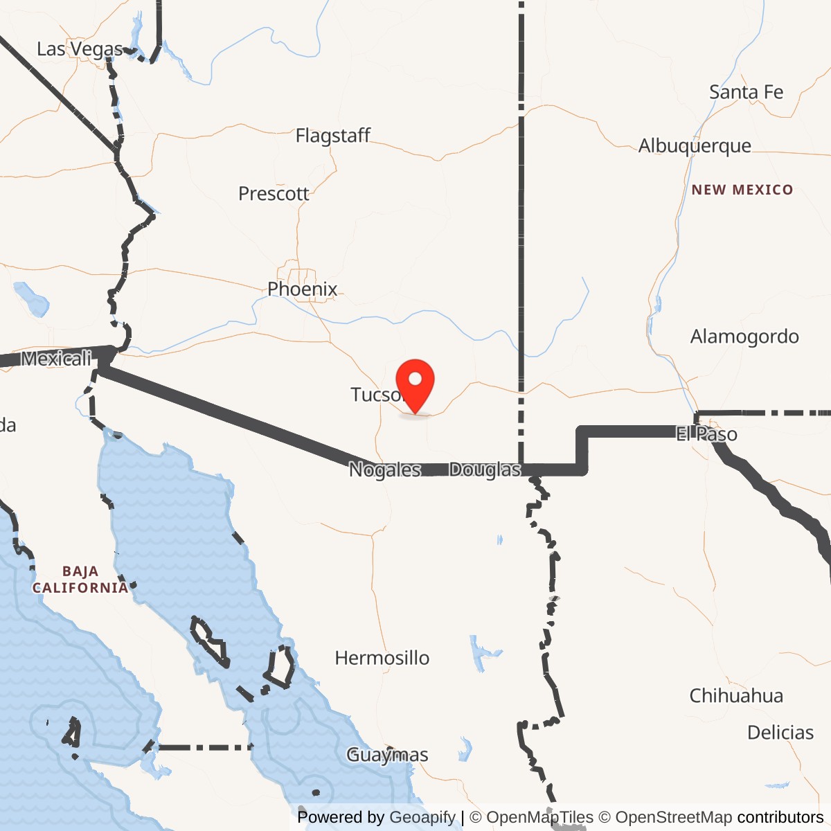 Map showing location of Titan II 571-3 Missile Silo Davis-Monthan AFB Arizona