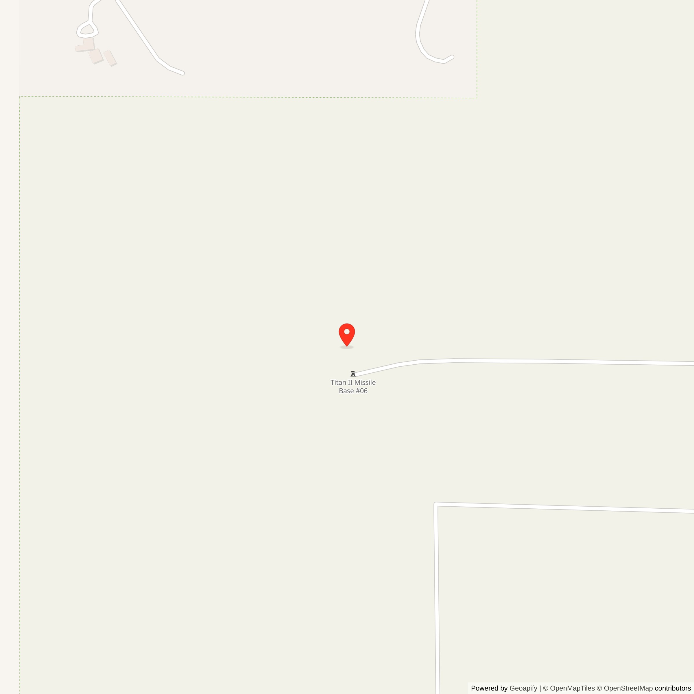 Map showing location of Titan II 571-5 Missile Silo Davis-Monthan AFB Arizona<