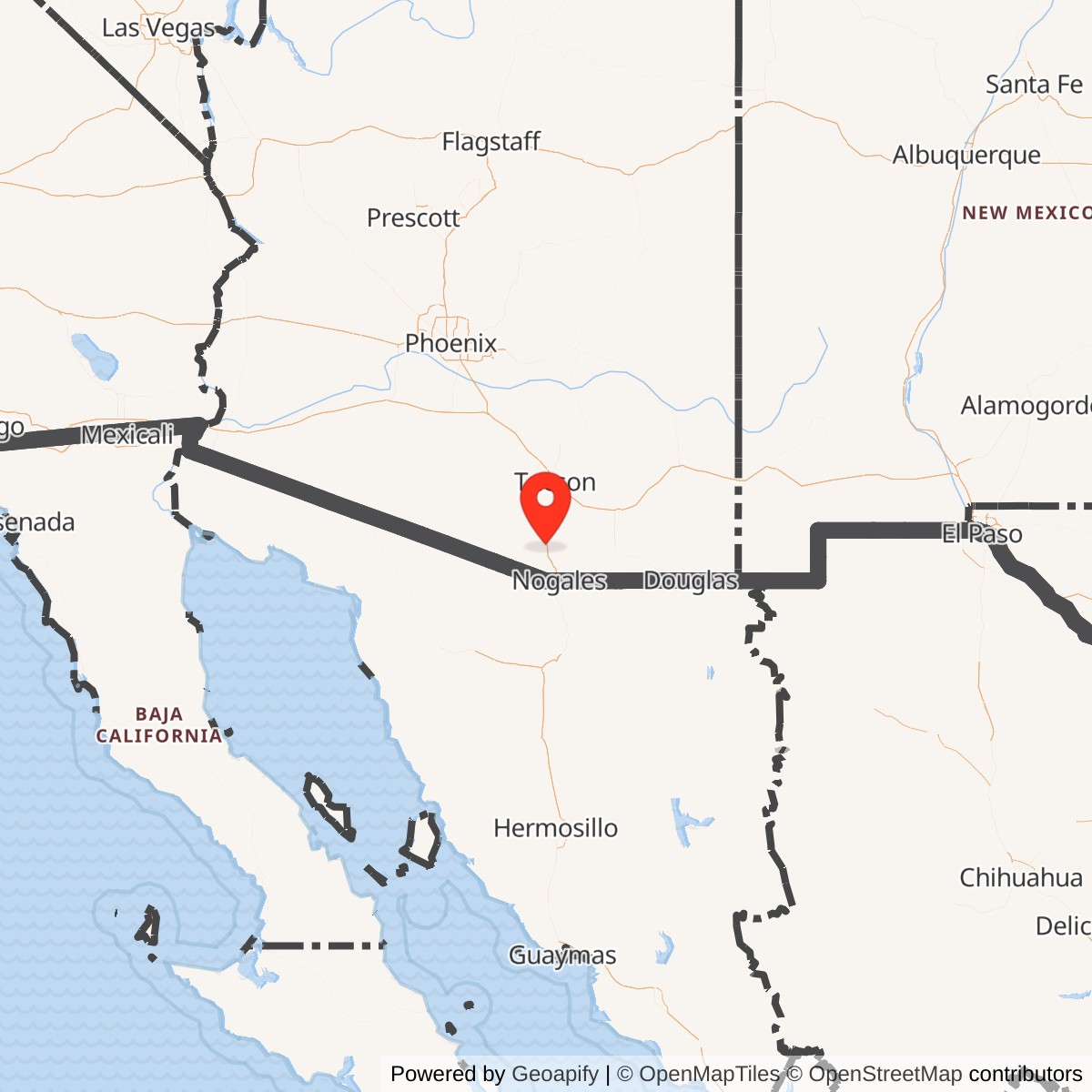 Map showing location of Titan II 571-6 Missile Silo Davis-Monthan AFB Arizona