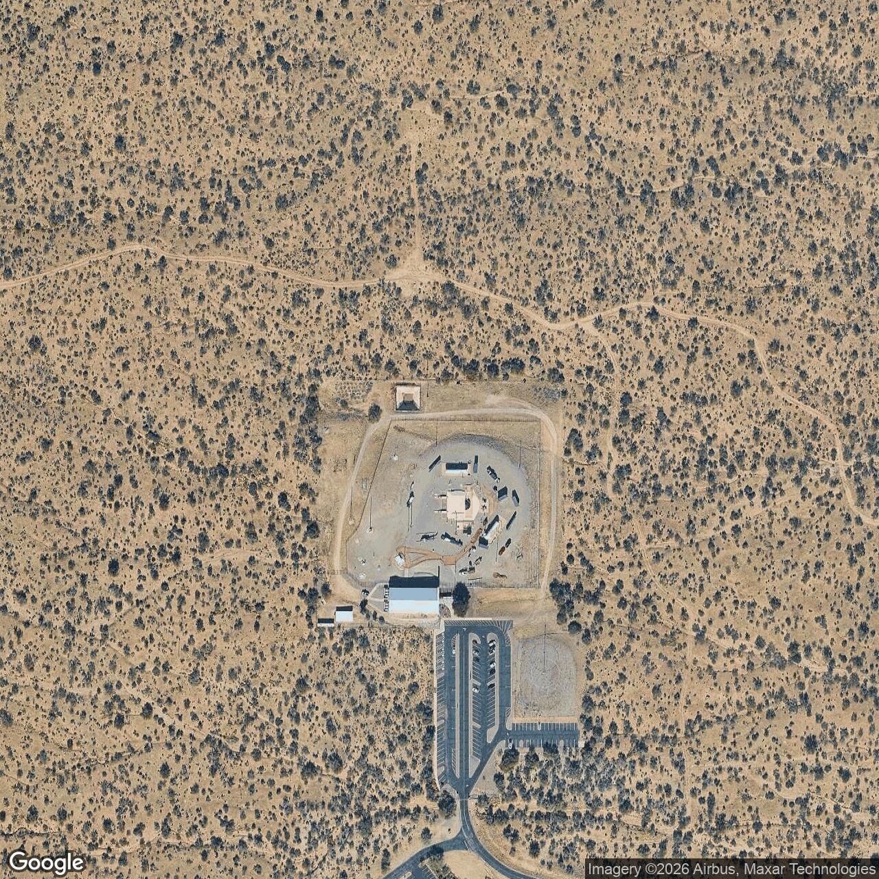 Current Google Satellite Image of Titan II 571-7 Missile Silo Davis-Monthan AFB Arizona
