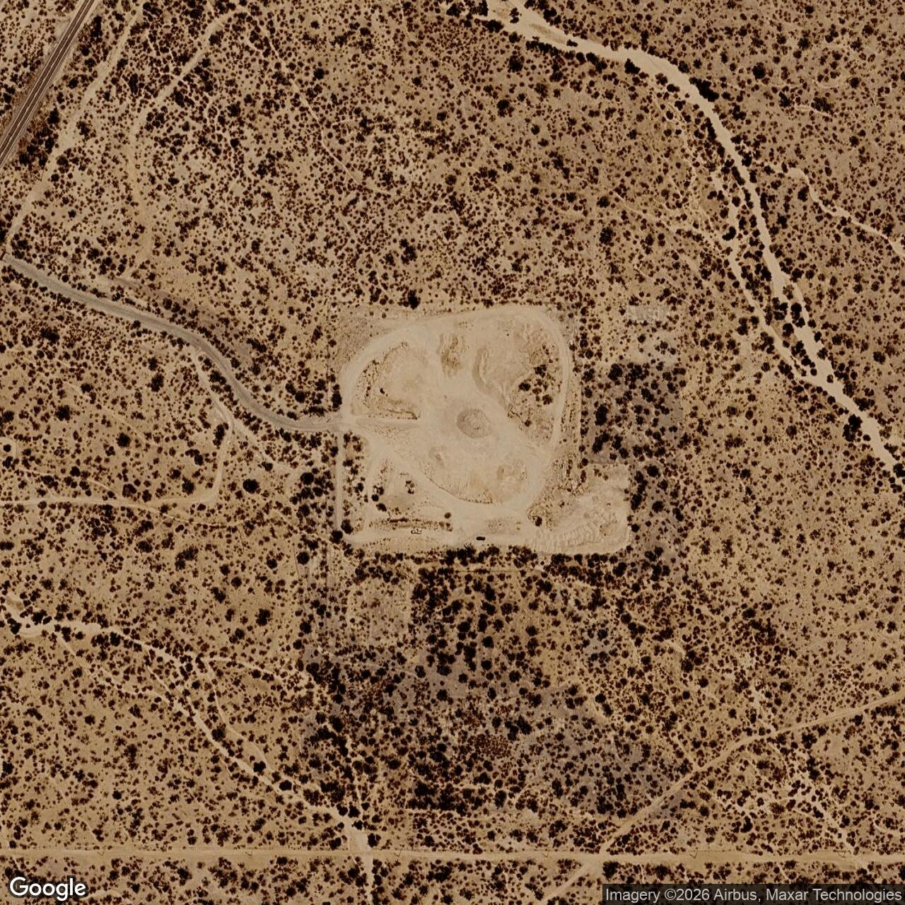 Current Google Satellite Image of Titan II 571-9 Missile Silo Davis-Monthan AFB Arizona
