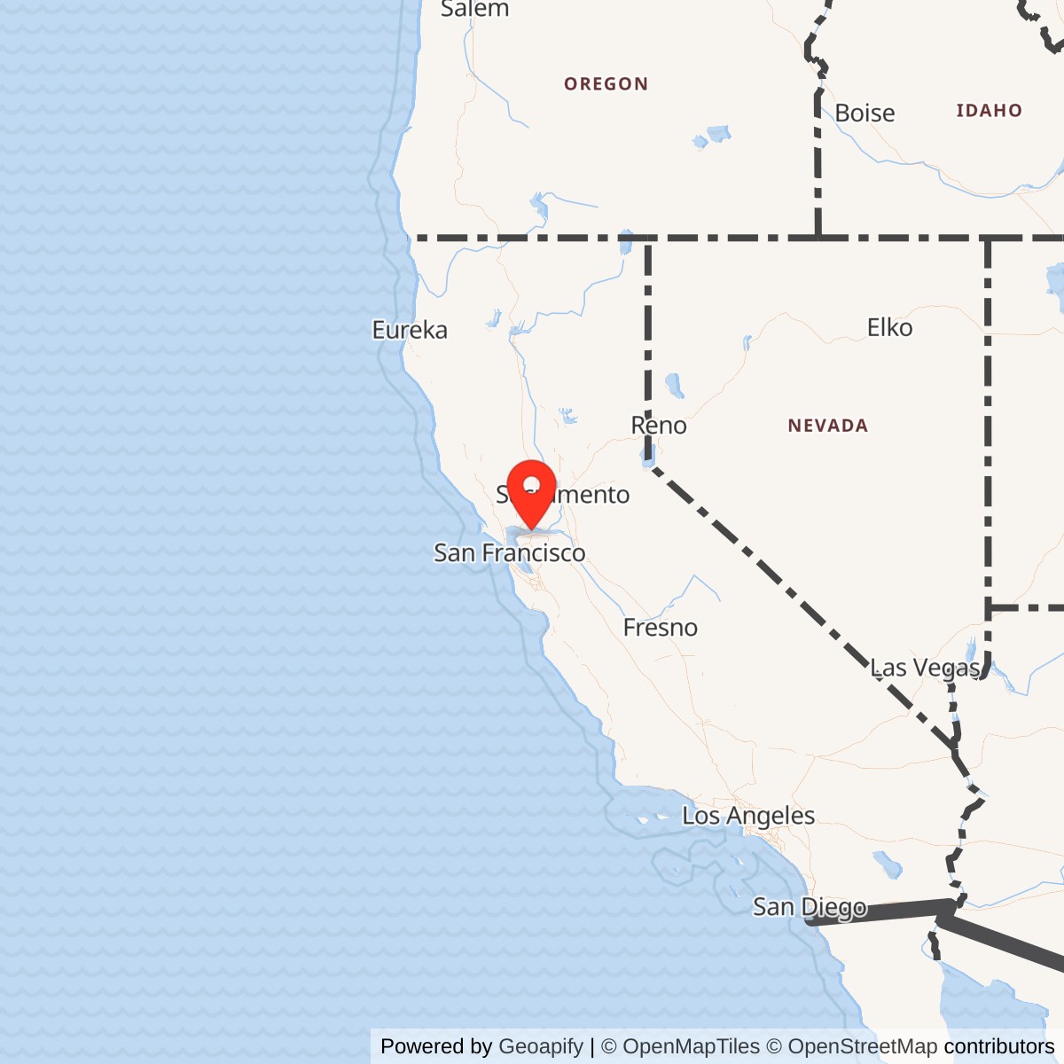 Map showing location of Naval Weapons Station Concord / U.S. Naval Magazine, Port Chicago, California