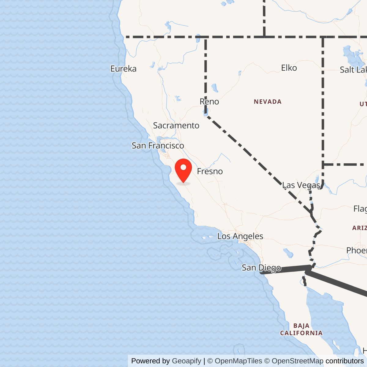 Map showing location of Naval Auxiliary Air Station King City, California