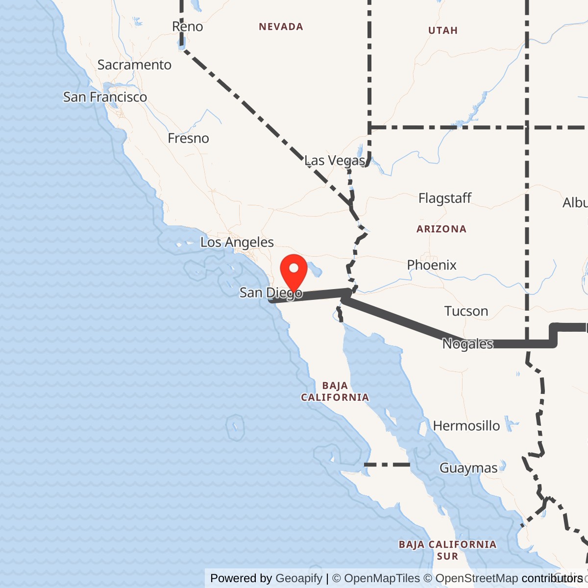 Map showing location of Mountain Warfare Training Camp Michael Monsoor
