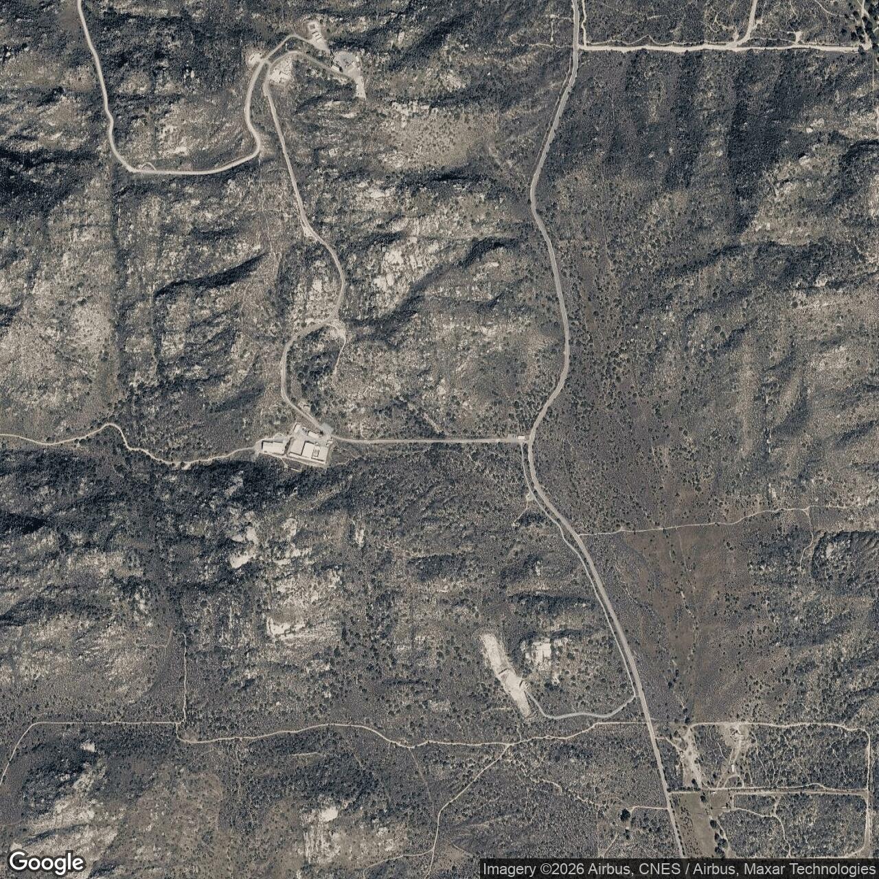 Current Google Satellite Image of Mountain Warfare Training Camp Michael Monsoor, California