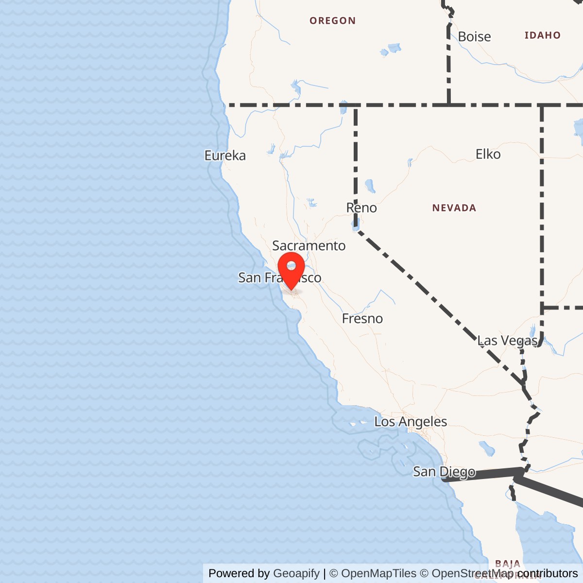 Map showing location of Naval Air Station Moffett Field, California