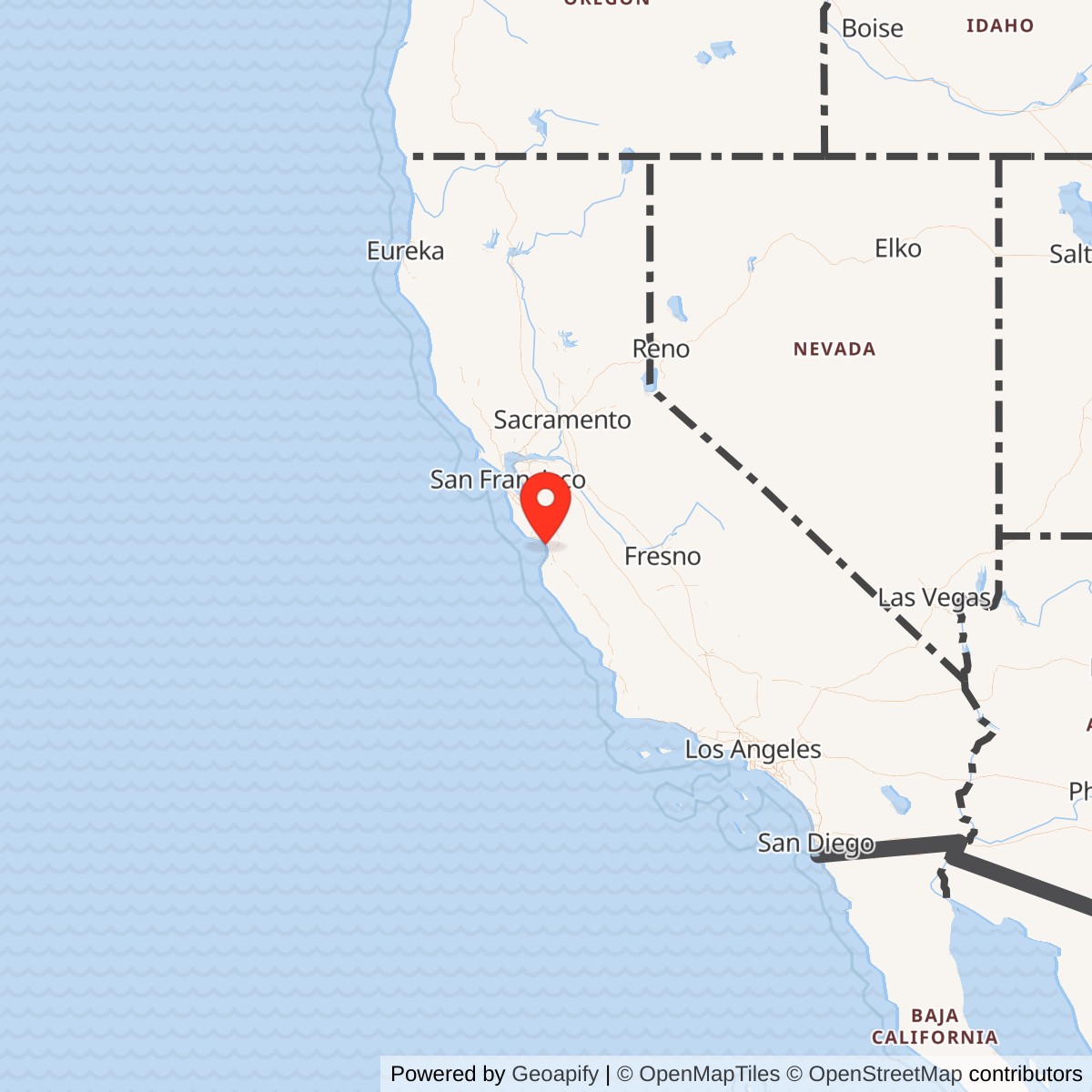 Map showing location of Naval Auxiliary Air Facility Watsonville (LTA), California