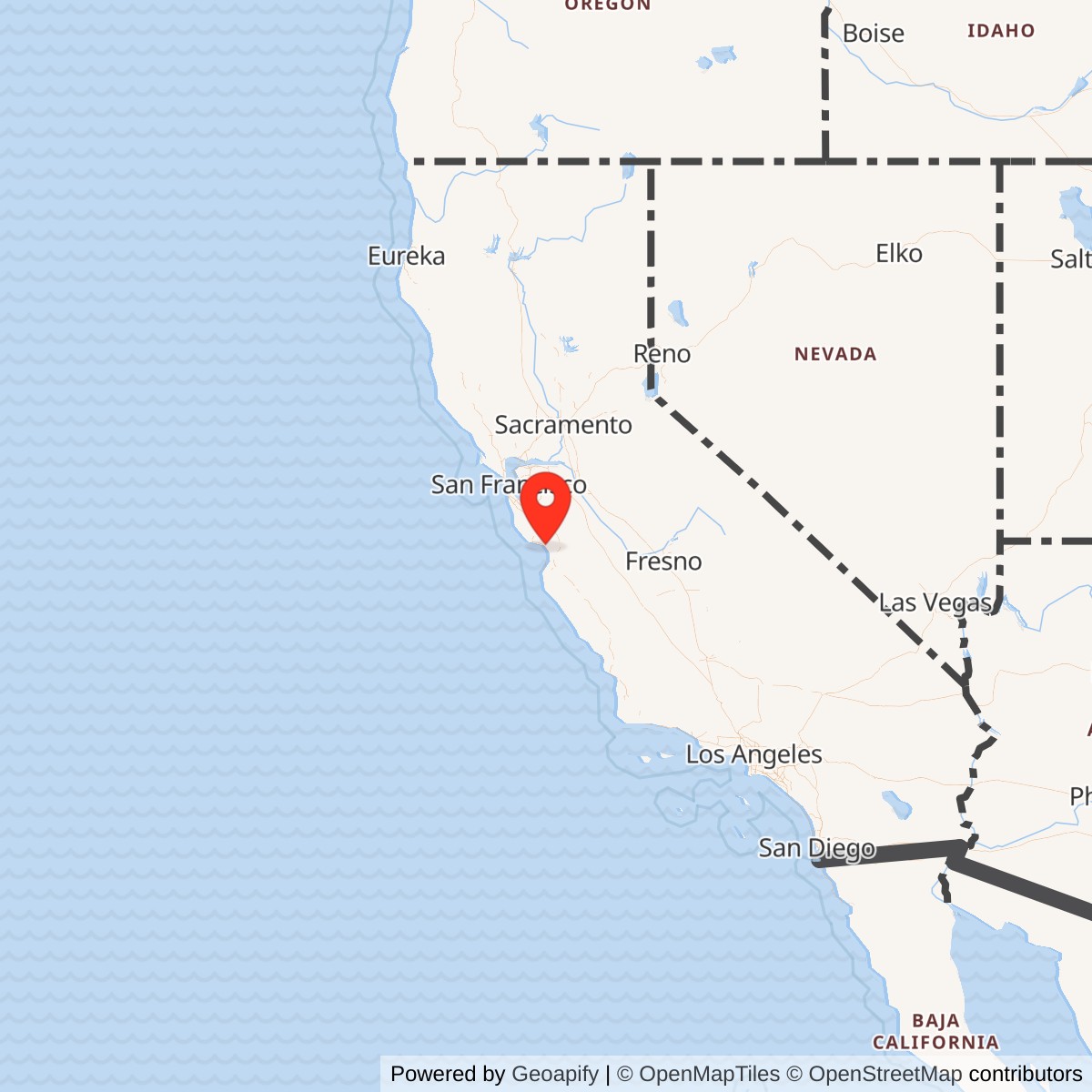 Map showing location of Naval Auxiliary Air Station Watsonville, California