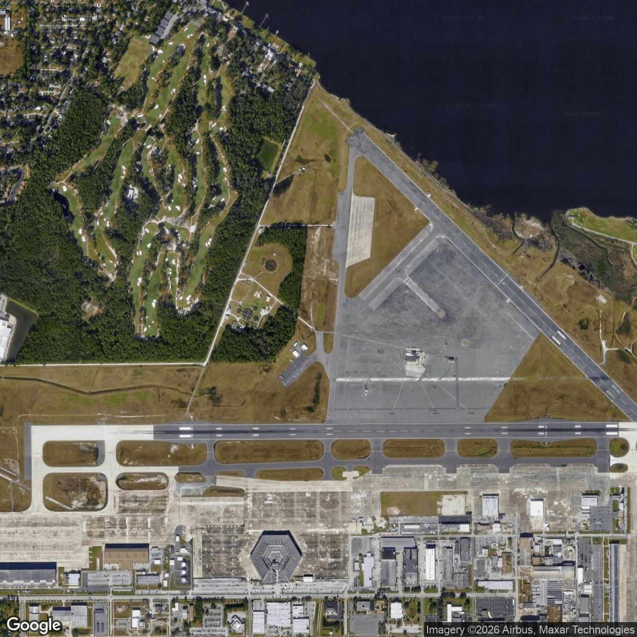 Current Google Satellite Image of Jacksonville Naval Air Station, Florida
