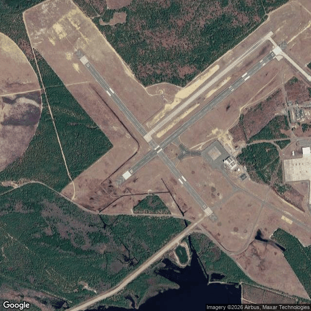 Current Google Satellite Image of Lakehurst Naval Air Engineering Station, New Jersey