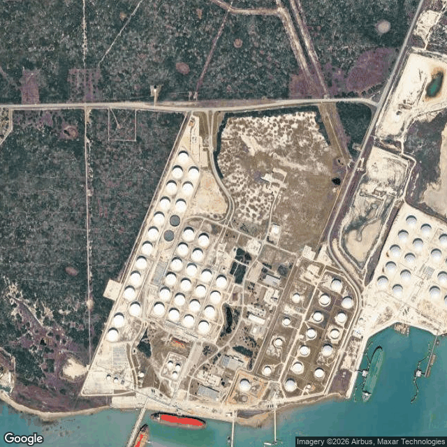 Current Google Satellite Image of Ingleside Naval Station, Texas