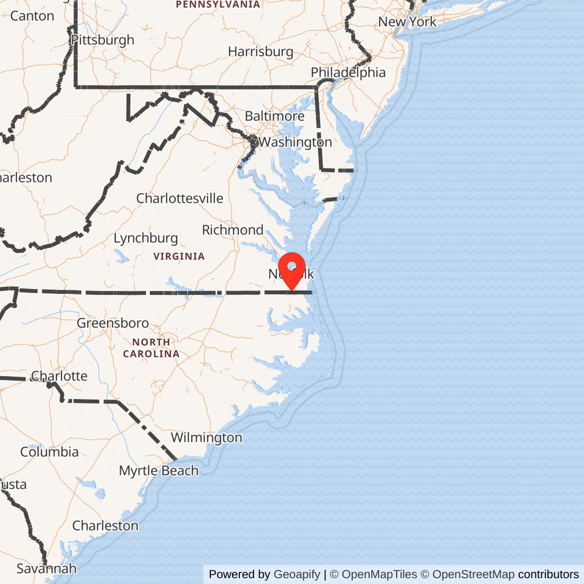 Map showing location of Naval Support Activity Northwest Annex, Virginia