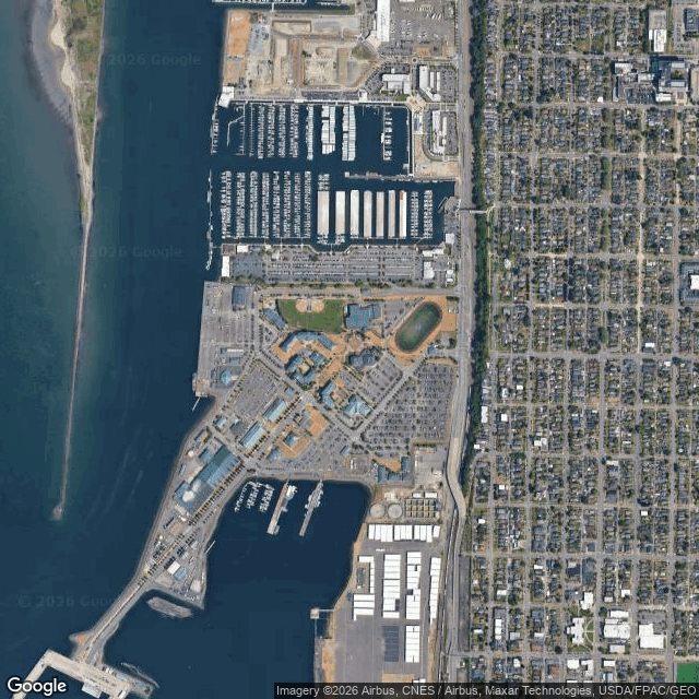 Current Google Satellite Image of Everett Naval Station, Washington