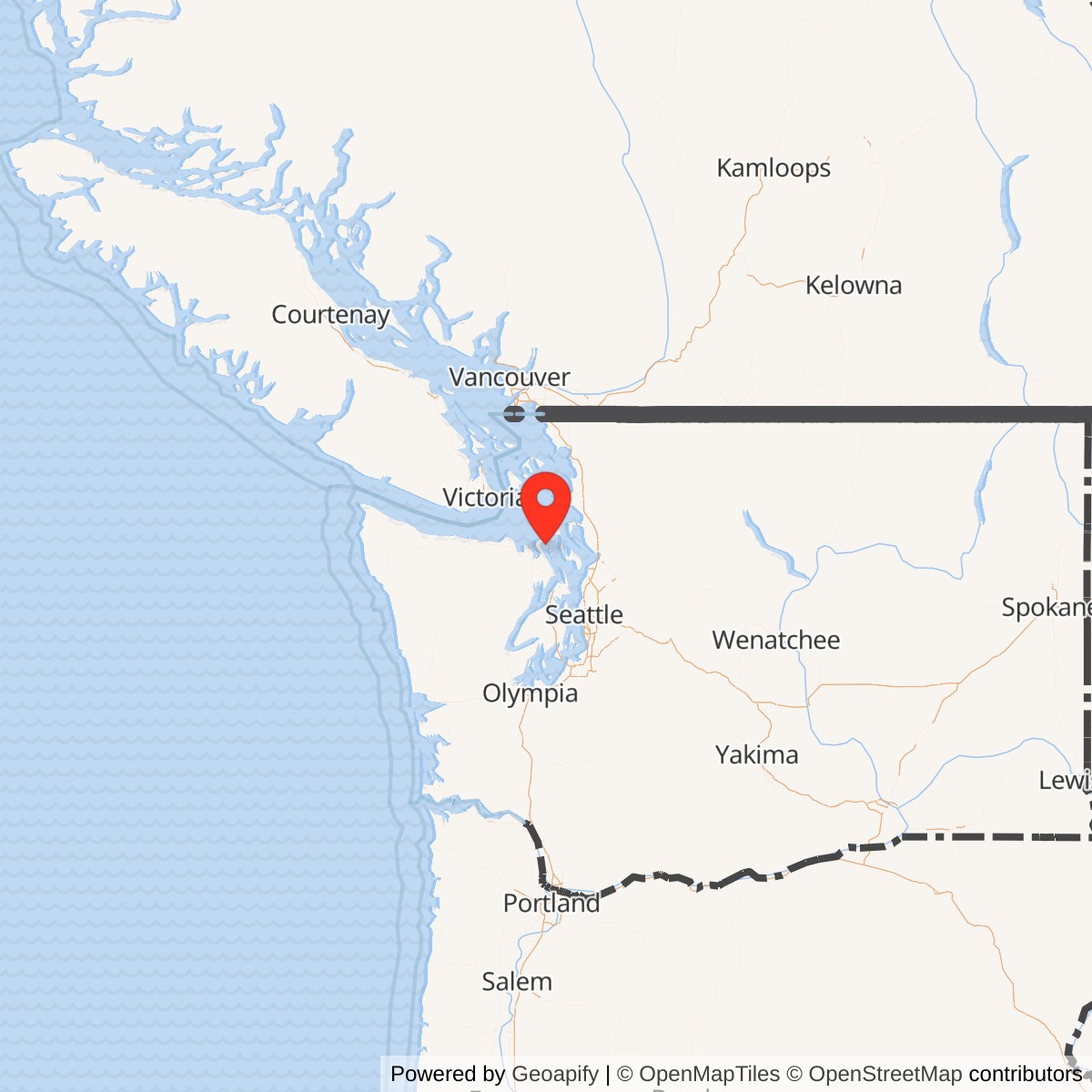 Map showing location of Naval Magazine Indian Island, Washington