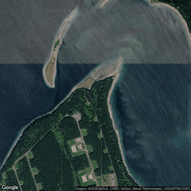 Current Google Satellite Image of Indian Island Naval Magazine, Washington