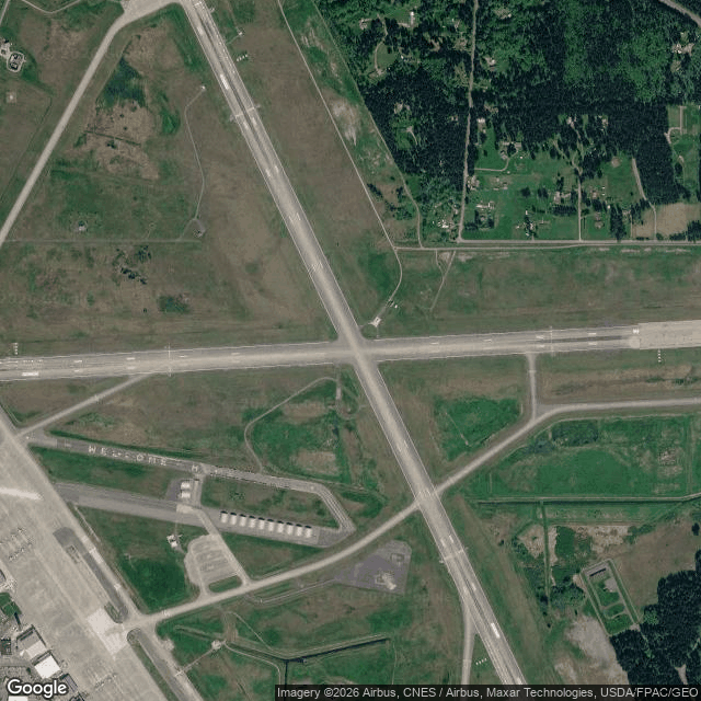 Current Google Satellite Image of Whidbey Island Naval Air Station, Washington