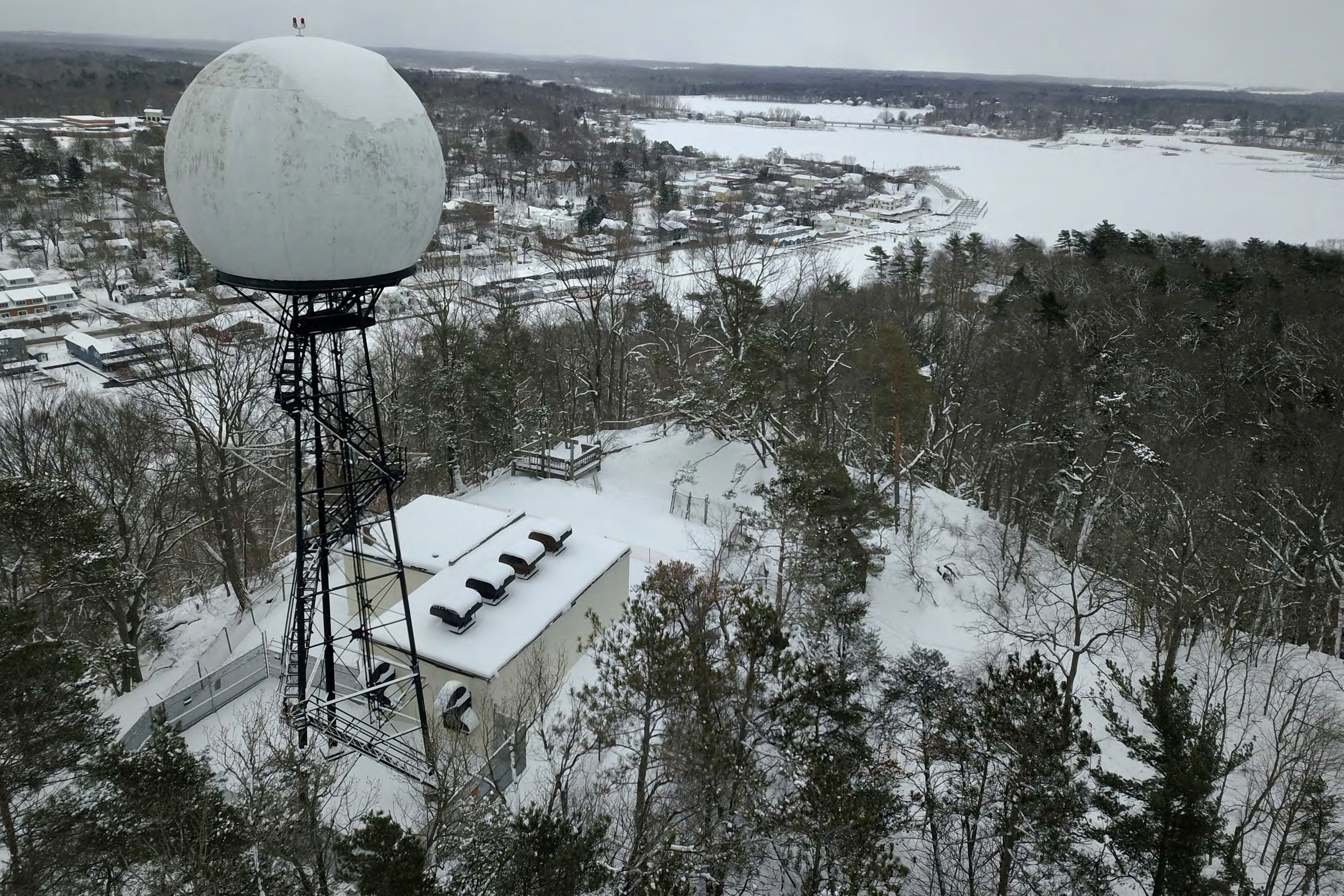 Aerial view, Saugatuck Gap Filler Annex, from northwest