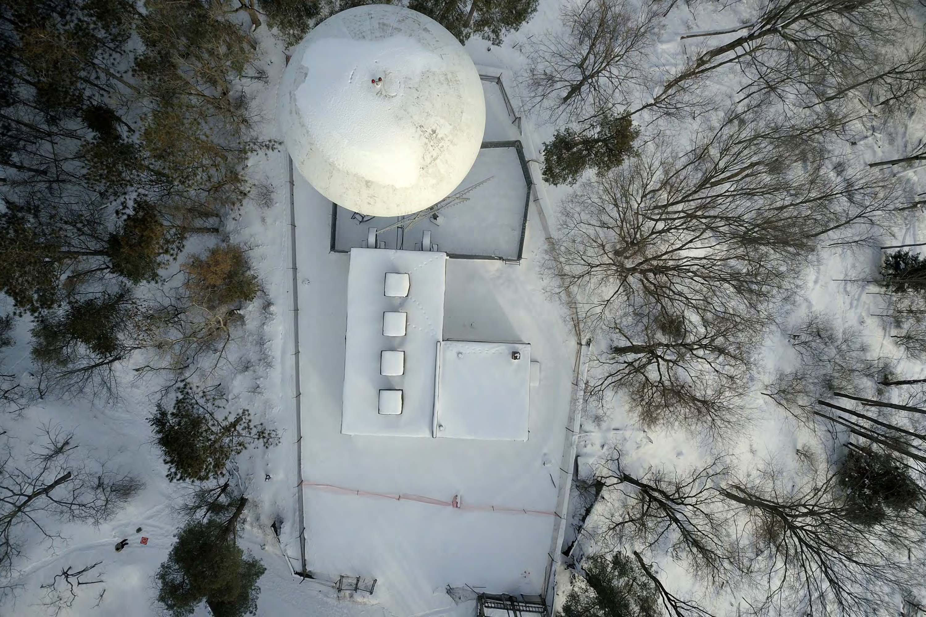 Aerial view, Saugatuck Gap Filler Annex, from directly overhead.