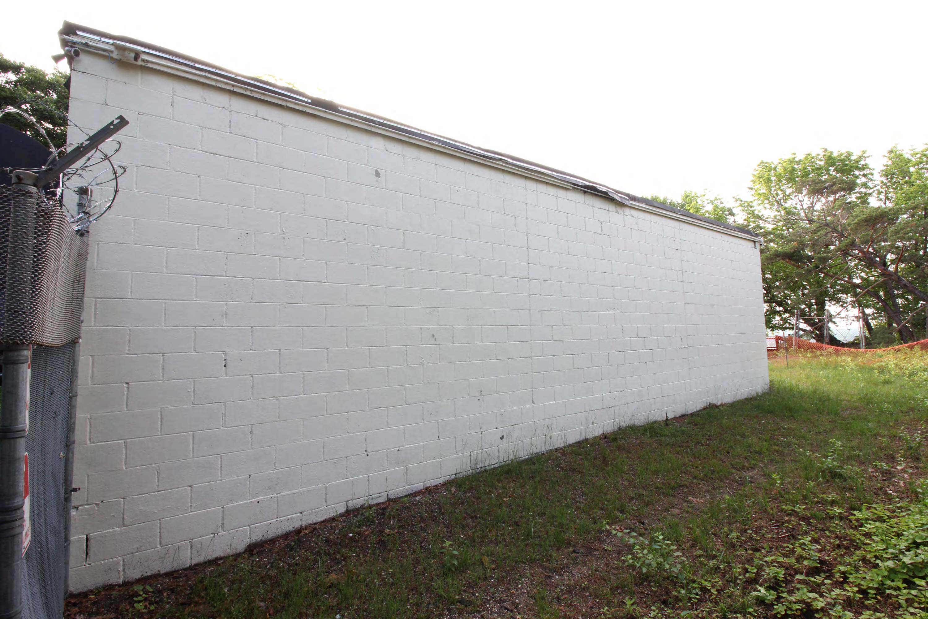 Equipment room west wall, from slightly north of west