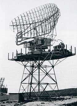 Period United States Air Force photograph of a Bendix AN/FPS-3 radar